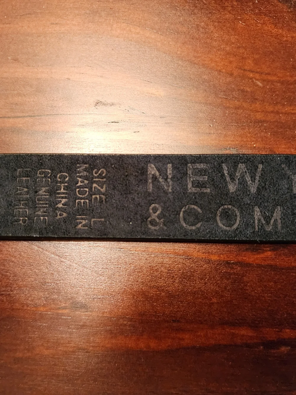 Womens Classic Black Leather Belt - Black